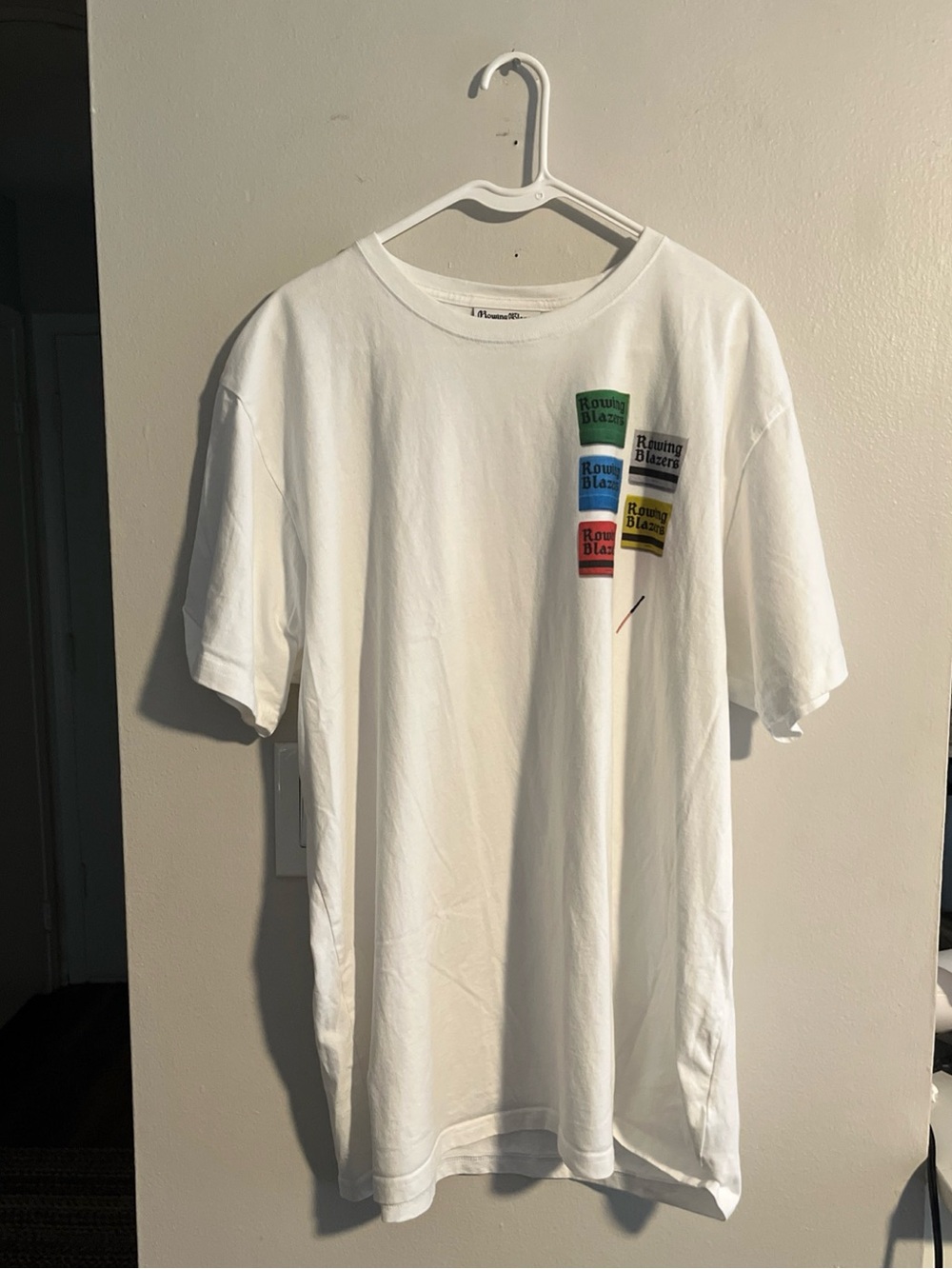 Rowing Blazers White Short Sleeve Tee with Matchbook Prints XXL